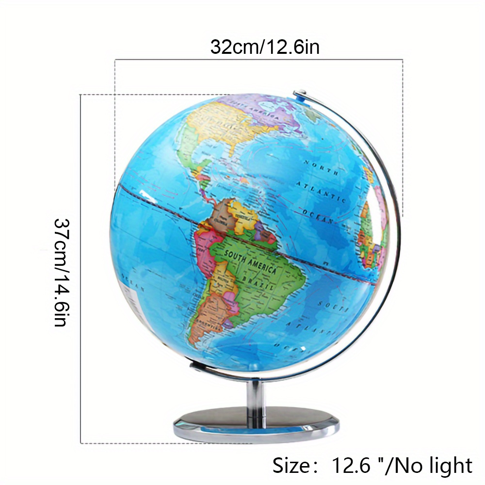 Globe terrestre Globe terrestre 7,8 pouces Globe du monde avec support en  métal blanc Globe terrestre éducatif pour adultes et enfants Décor de globes  de classe (World Globe) (World Globe) : 