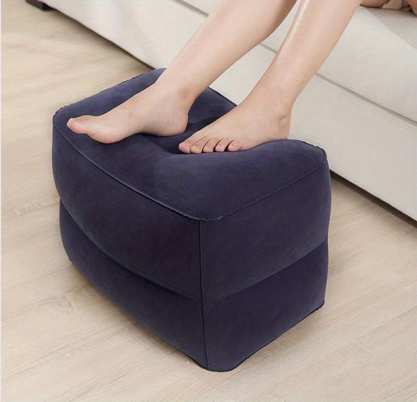 Flocking Pvc Inflatable Ottomans Perfect Airplane Train Car Temu