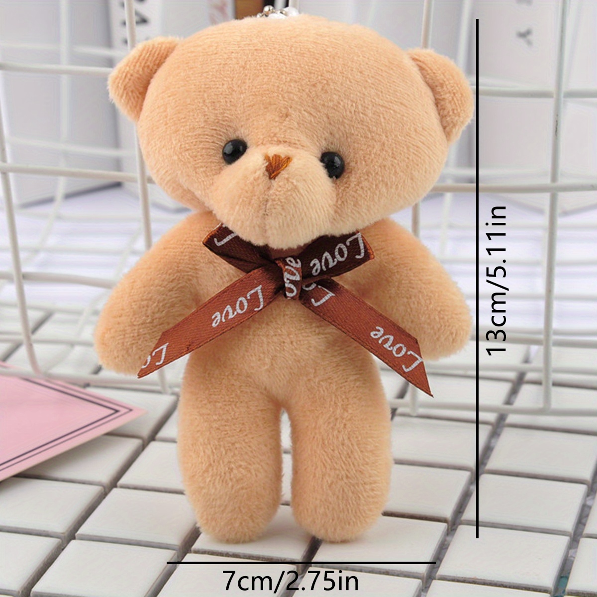 Cute Teddy Bear Lover Gift Teddy Bear Handbag Charm Keychain