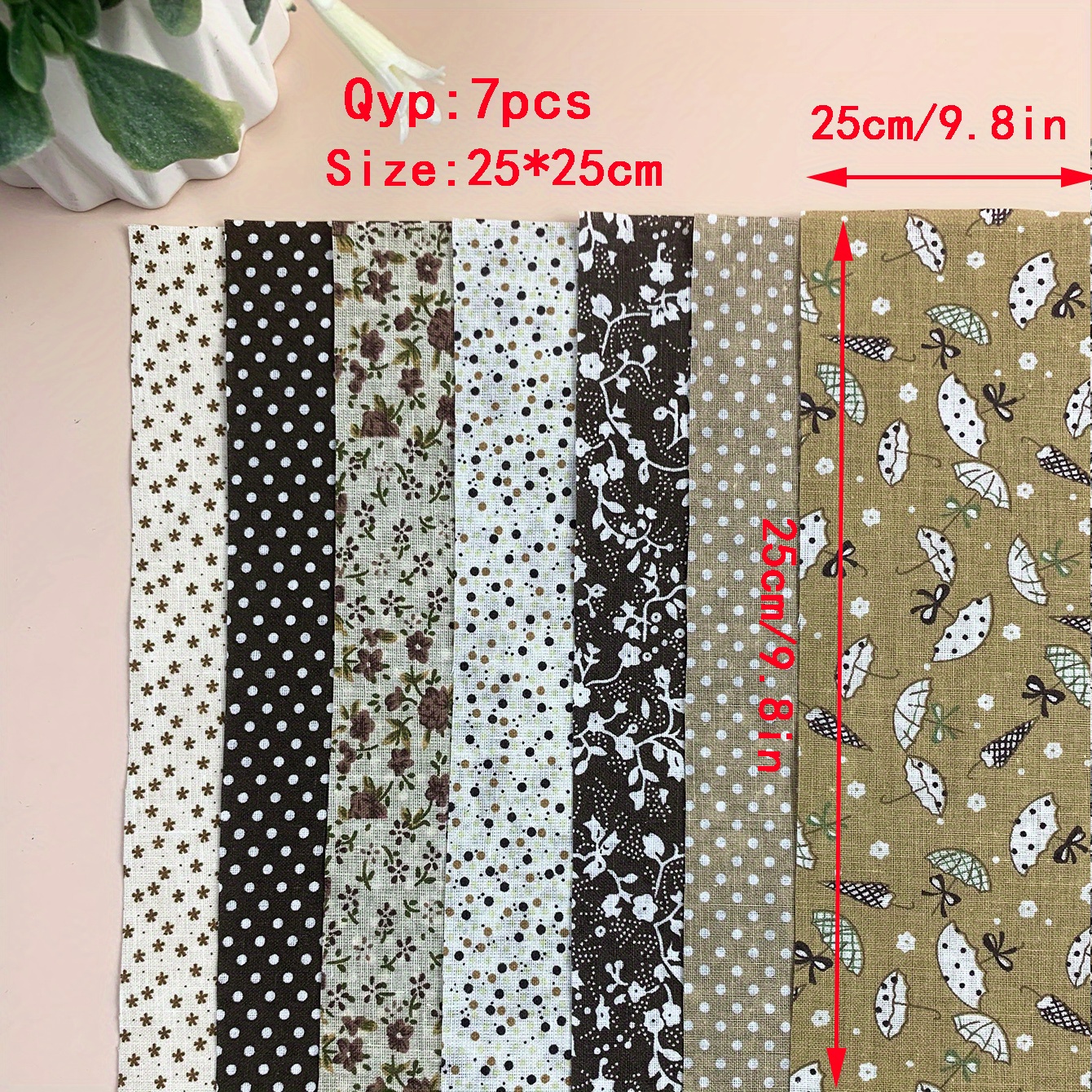 Cotton Patchwork Fabric Diy Handmade Craft Material For - Temu