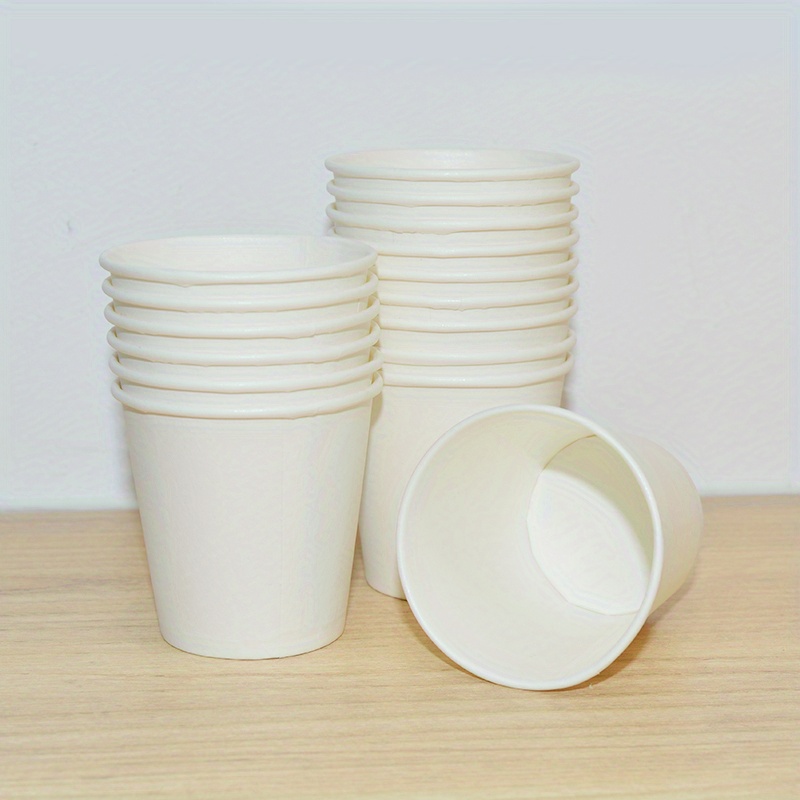 Disposable Paper Cups, Sturdy Hot Beverage Cups, White Disposable Paper Cups,  Perfect For Coffee, Juice, Water, Family, Supermarket Tasting, Party Snack  Sub Packaging - Temu