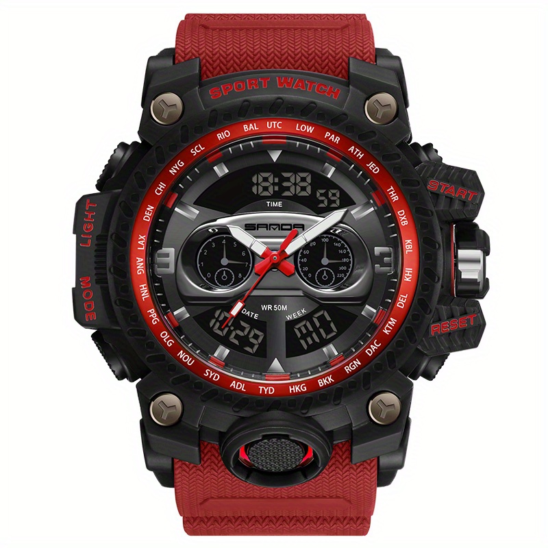 Outdoor Sport Watch for Men G Style Digital Mens Watches 50M Waterproof  Black Hombre Male Tactical Electronic Wristwatch Gifts