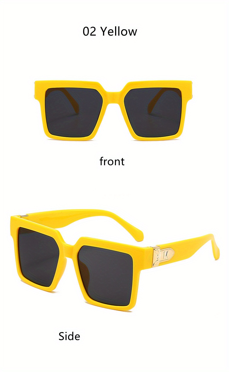 Gafas De Sol De Estilo Hip Hop De Color Caramelo Para Mujer, Anteojos De  Sol Cuadrados Con Marco Grande, Color Degradado, Estilo Punk Vintage - Temu