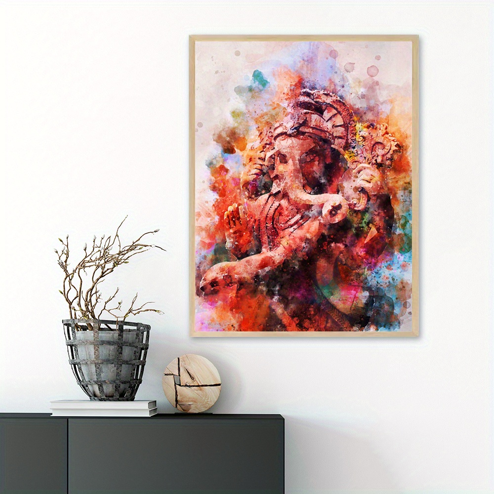 1pc Painting Canvas Prints Lord Ganesha Abstract Wall Art Poster Wall Decor  For Bedroom Living Room Pictures Home  Kitchen Temu New Zealand