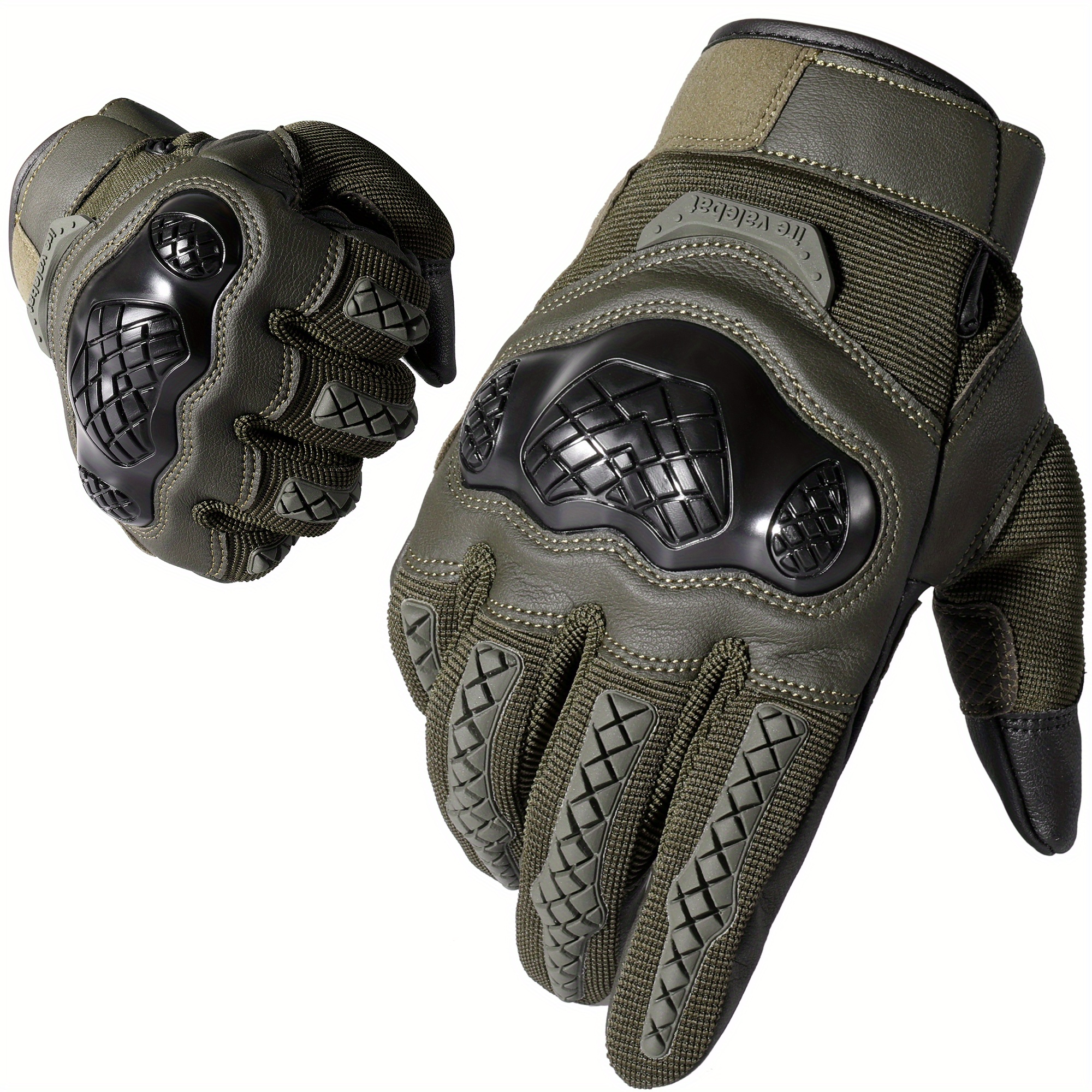 WTACTFUL Guantes tácticos sin dedos para motocicleta, motocicleta,  ciclismo, escalada, senderismo, guantes de caza