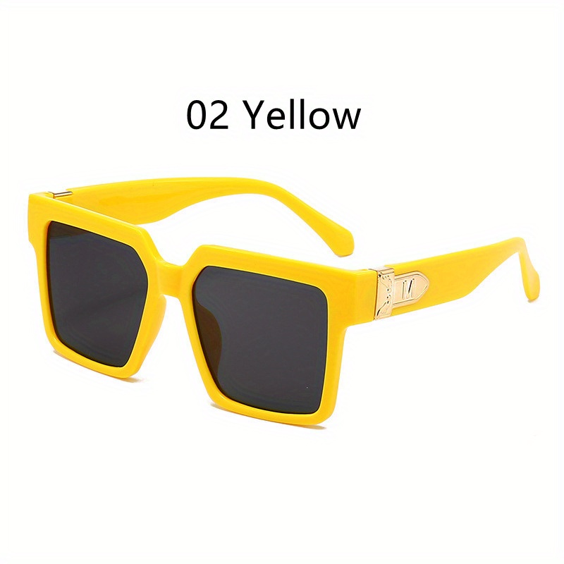 Candy Color Hip Hop Sunglasses Large Frame Square Sunshade