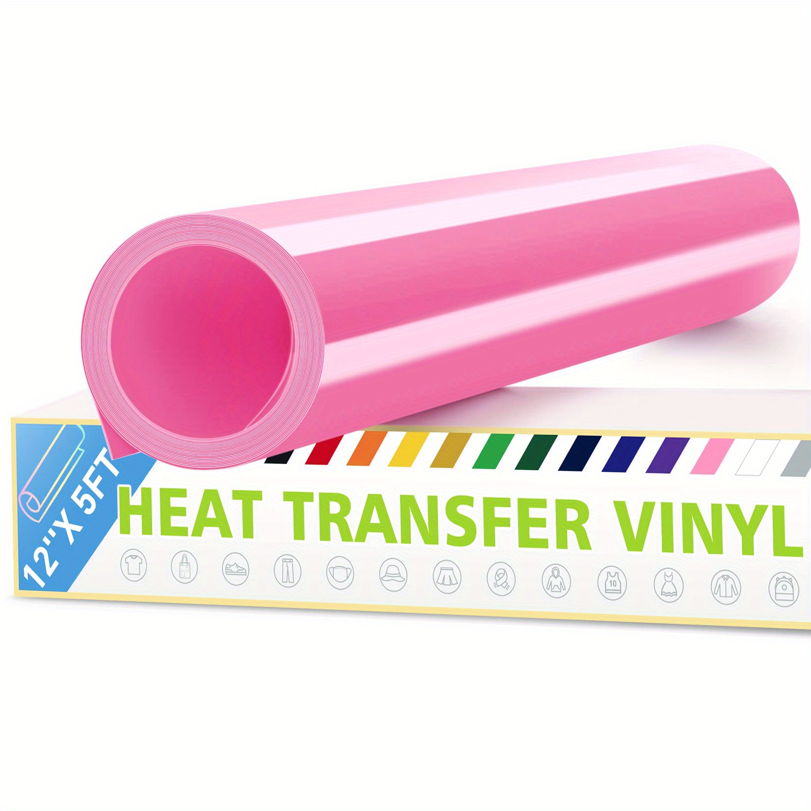 Light Pink Heat Transfer Vinyl Rolls-12 x 10FT Light Pink Iron on
