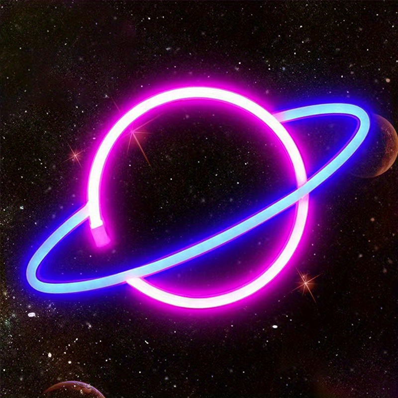 Planet shop neon light