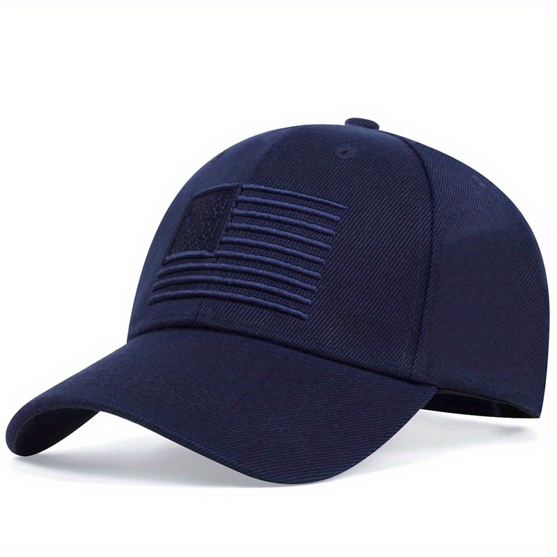 Flag Embroidery Golf Baseball Cap Solid Casual Sports Hat Adjustable Dad Hats