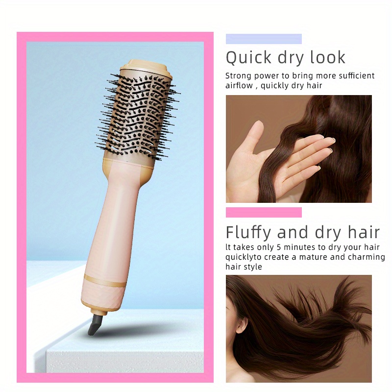 professional blowout hair dryer brush hot air brush one step volumizer rotating styling brush with ceramic coating for straight and curling hair salon details 3
