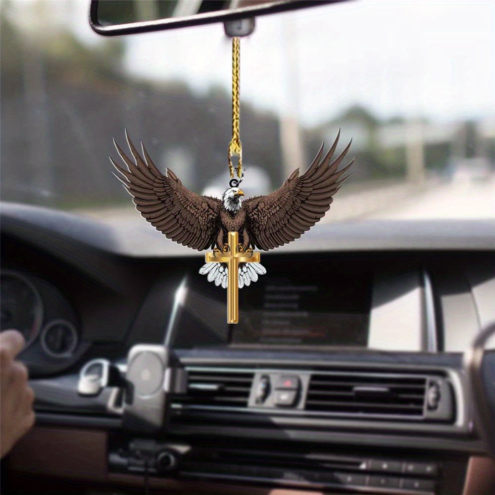 4 Stücke Rosenkranz Perlen katholisch, Kreuz Auto Spiegel Hängendes Zubehör  für Frauen Segen Rückspiegel Anhänger Auto Decor Interieur