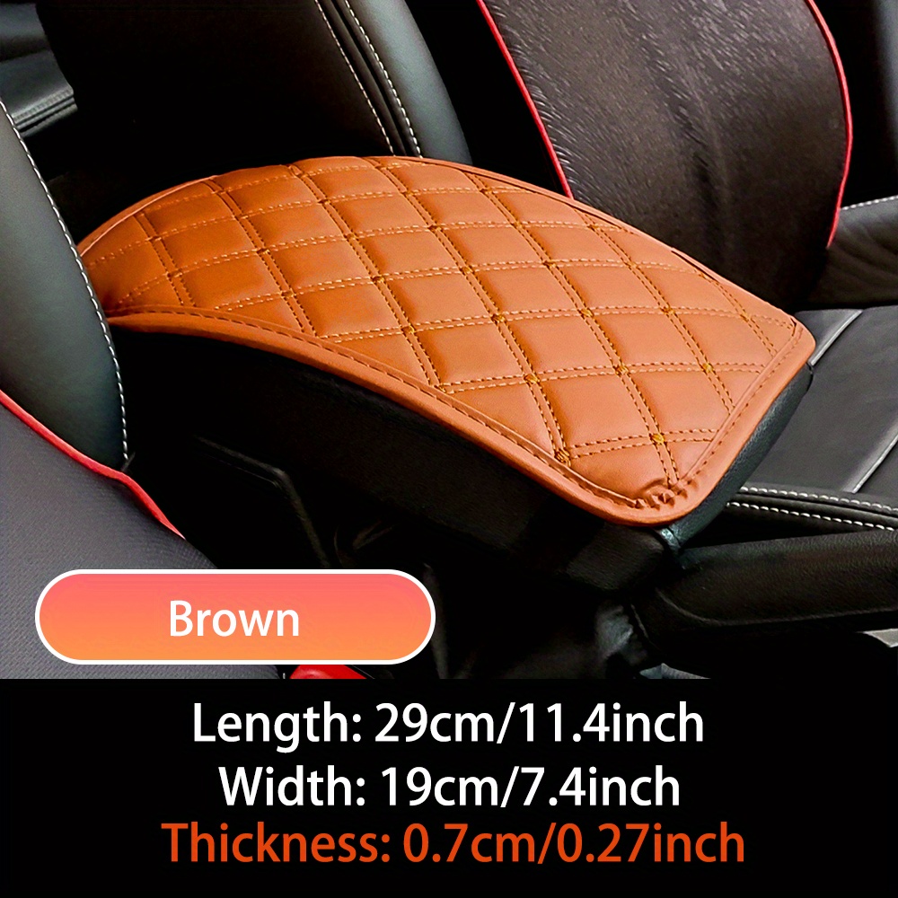 Artificial Leather Car Armrest Mat Universal Interior Auto - Temu