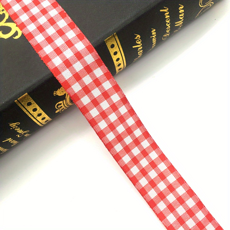 Offray 1.5 inch Gingham Red Check Ribbon, 9 ft.