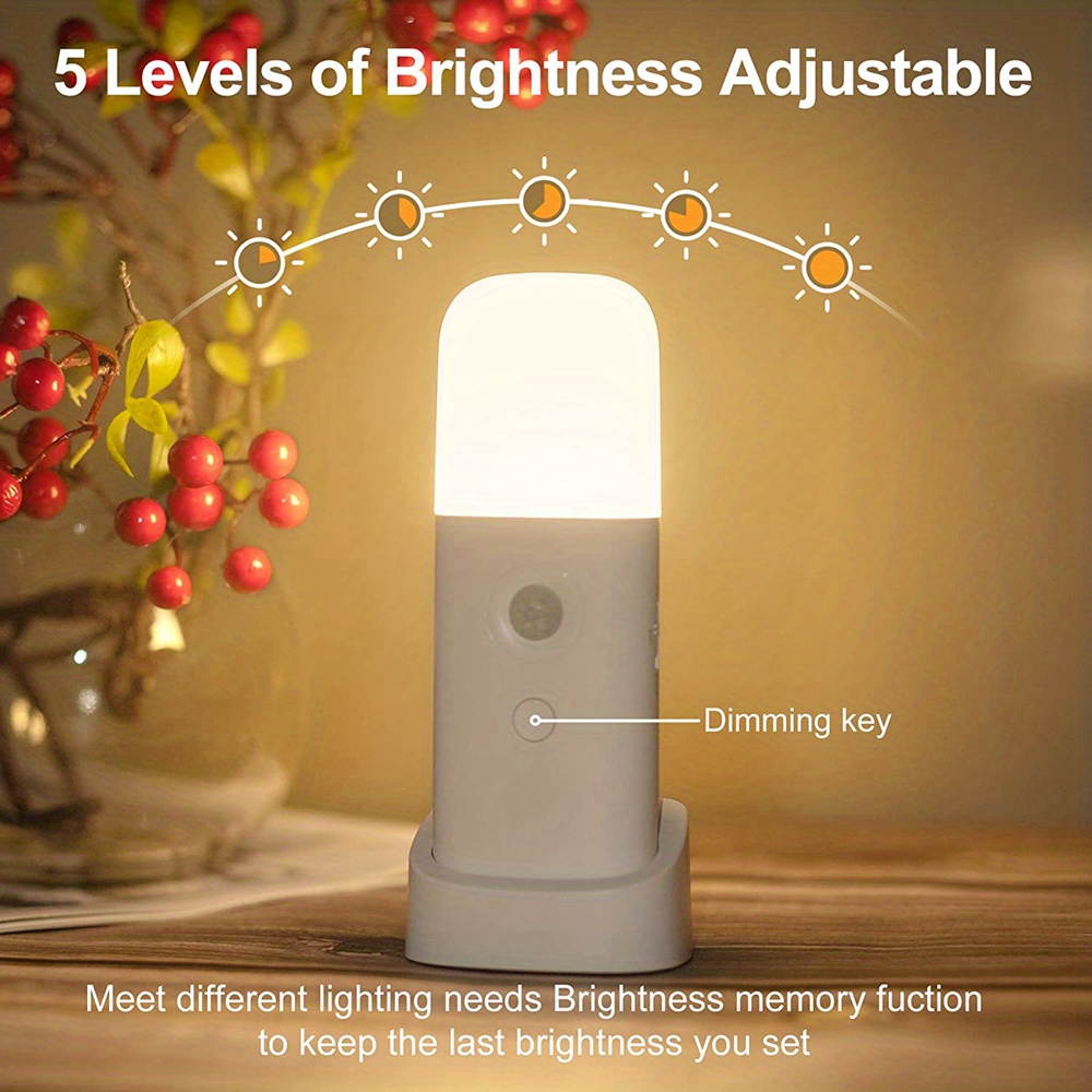 Luz LED nocturna móvil sin cables, luces con Sensor, pasillo