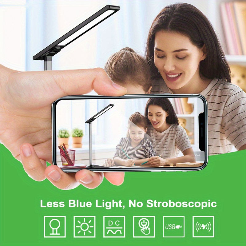 Led Desk Lamp Wireless Charger Touch Control Desk Lamp With Temu