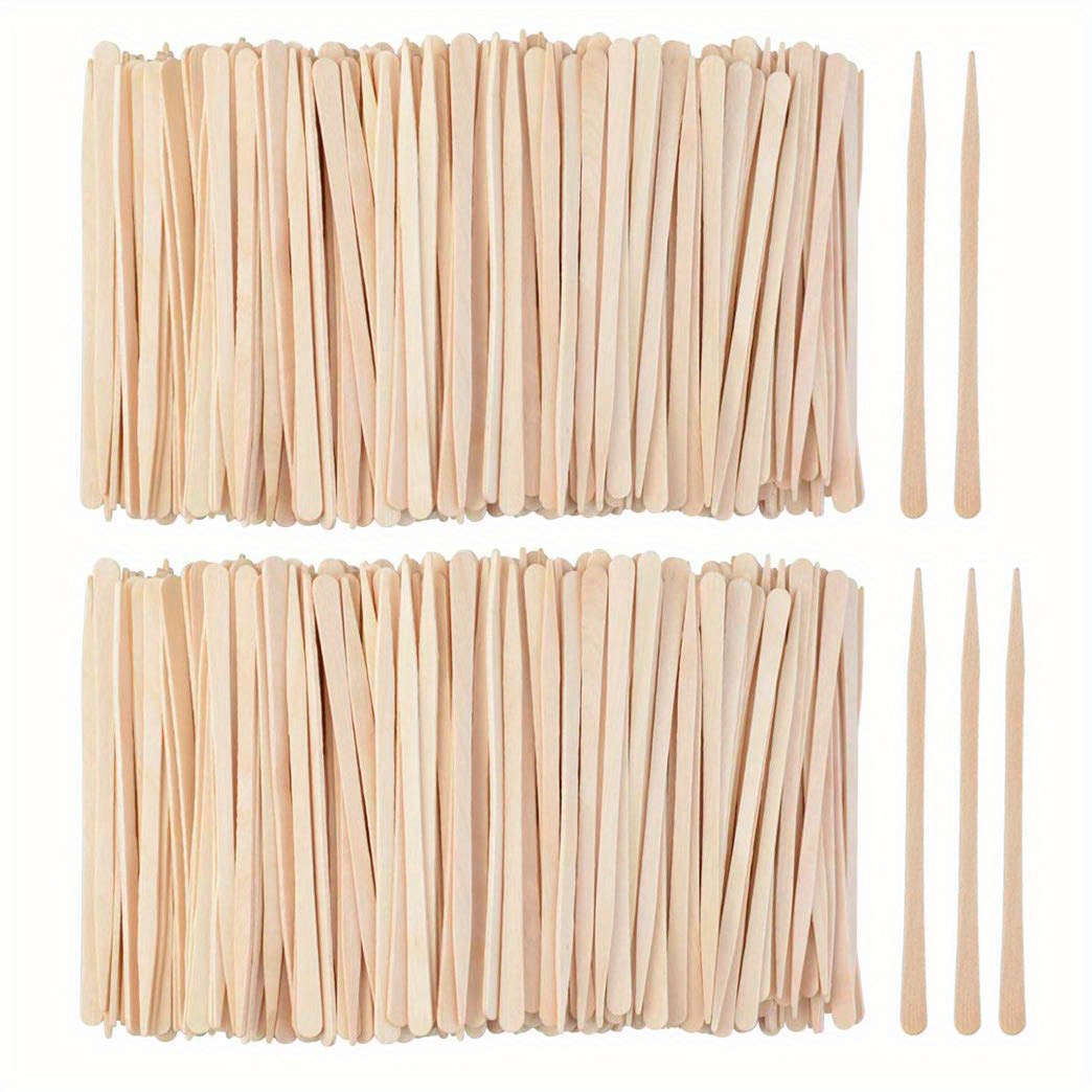 50Pcs Disposable Tongue Depressor Small Waxing Sticks Wooden Wax