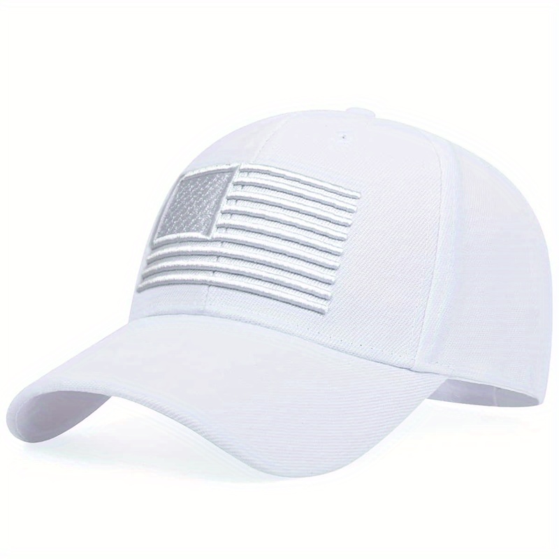 Flag Embroidery Golf Baseball Cap Solid Casual Sports Hat Adjustable Dad Hats