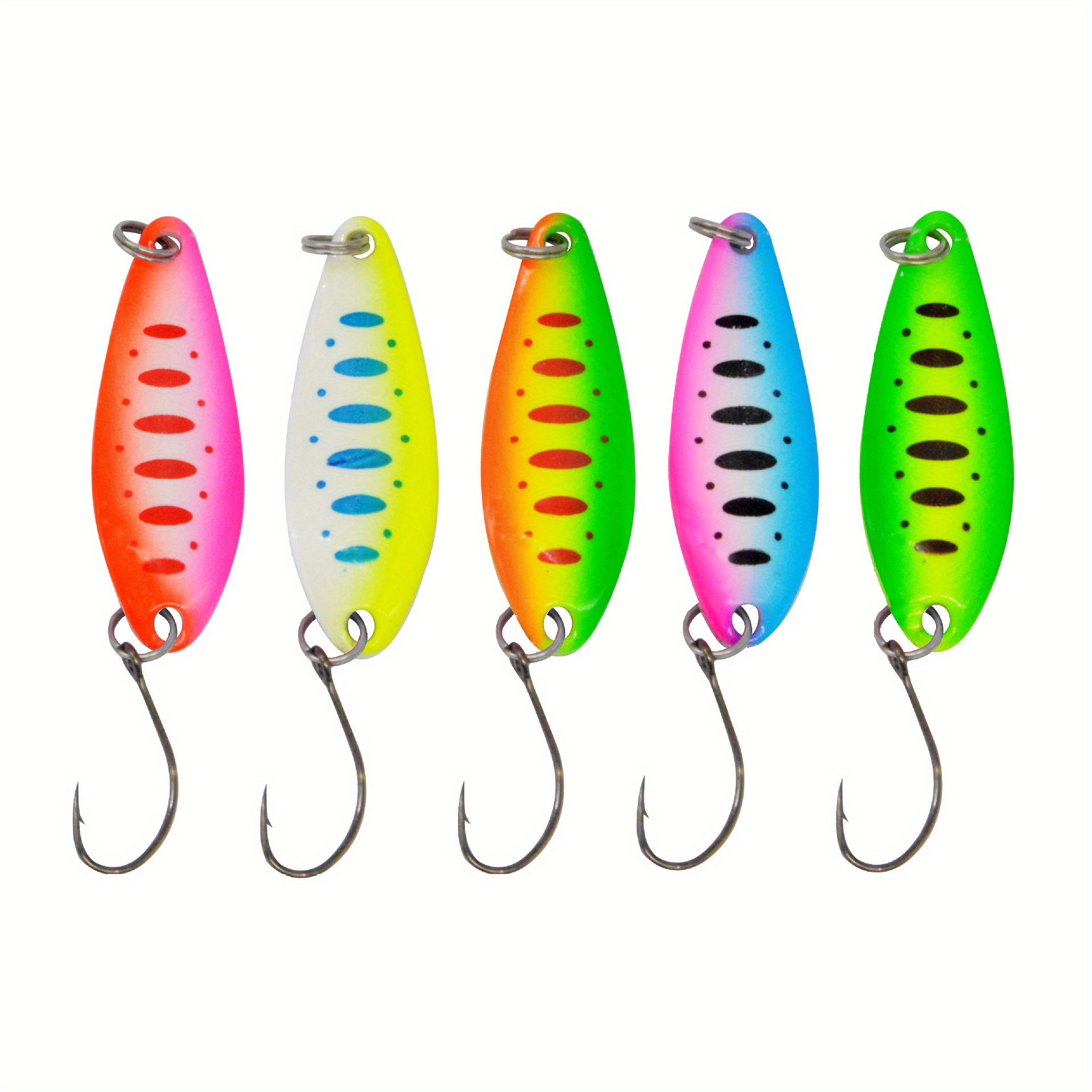 WALK FISH 5pcs Colorful Willow Leaf Sequins, Fishing Lure/Bait With Single  Hook, 5g/1.57inch