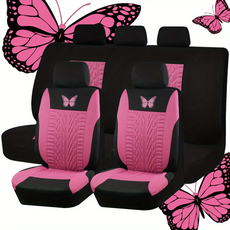 Auto Seat Cover Set Upgrade Car Interior Universal Butterfly - Temu