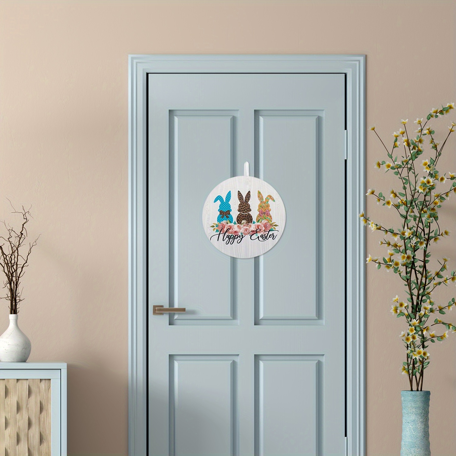 Aazon.co: Barydat Easter Wreaths For Front Door Bunny Welcoe Wood