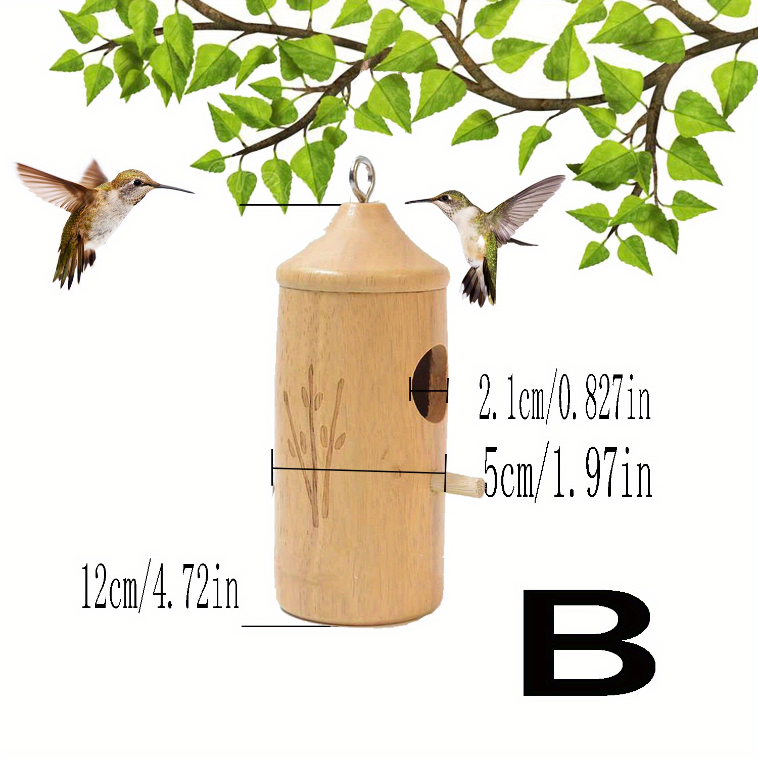 Attract Hummingbirds Garden Wooden Hummingbird House! - Temu