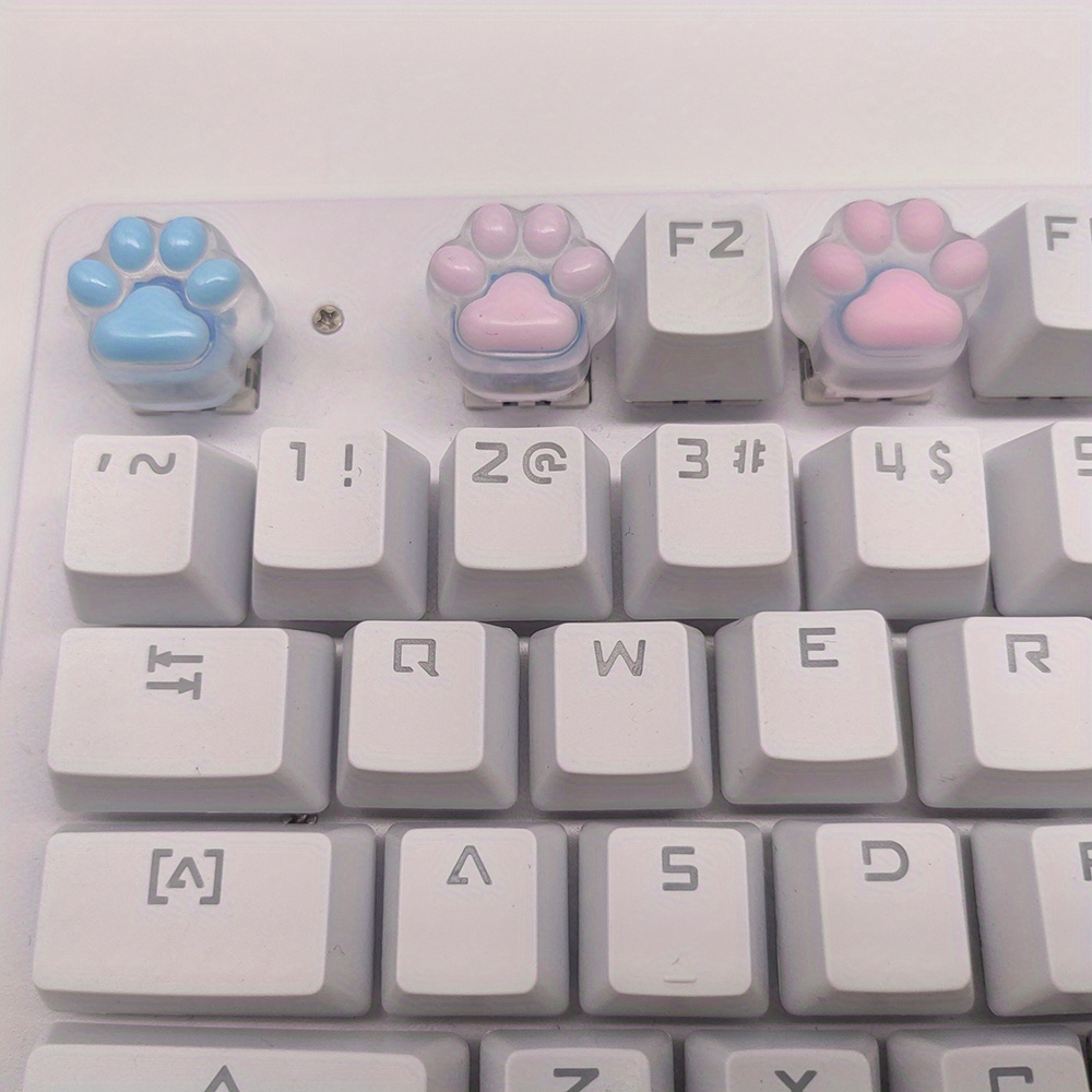 Cat Claw Transparent Cherry Mx Keyboard Keycaps Cute Diy Key Temu