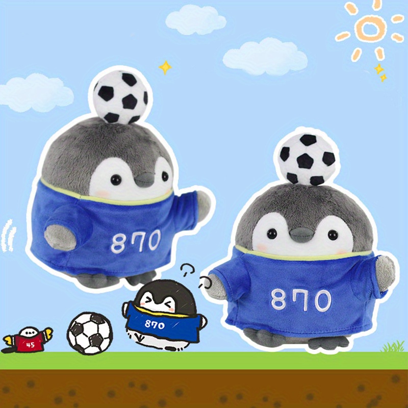 Kawaii Football Penguin Stuffed Animal High end And - Temu