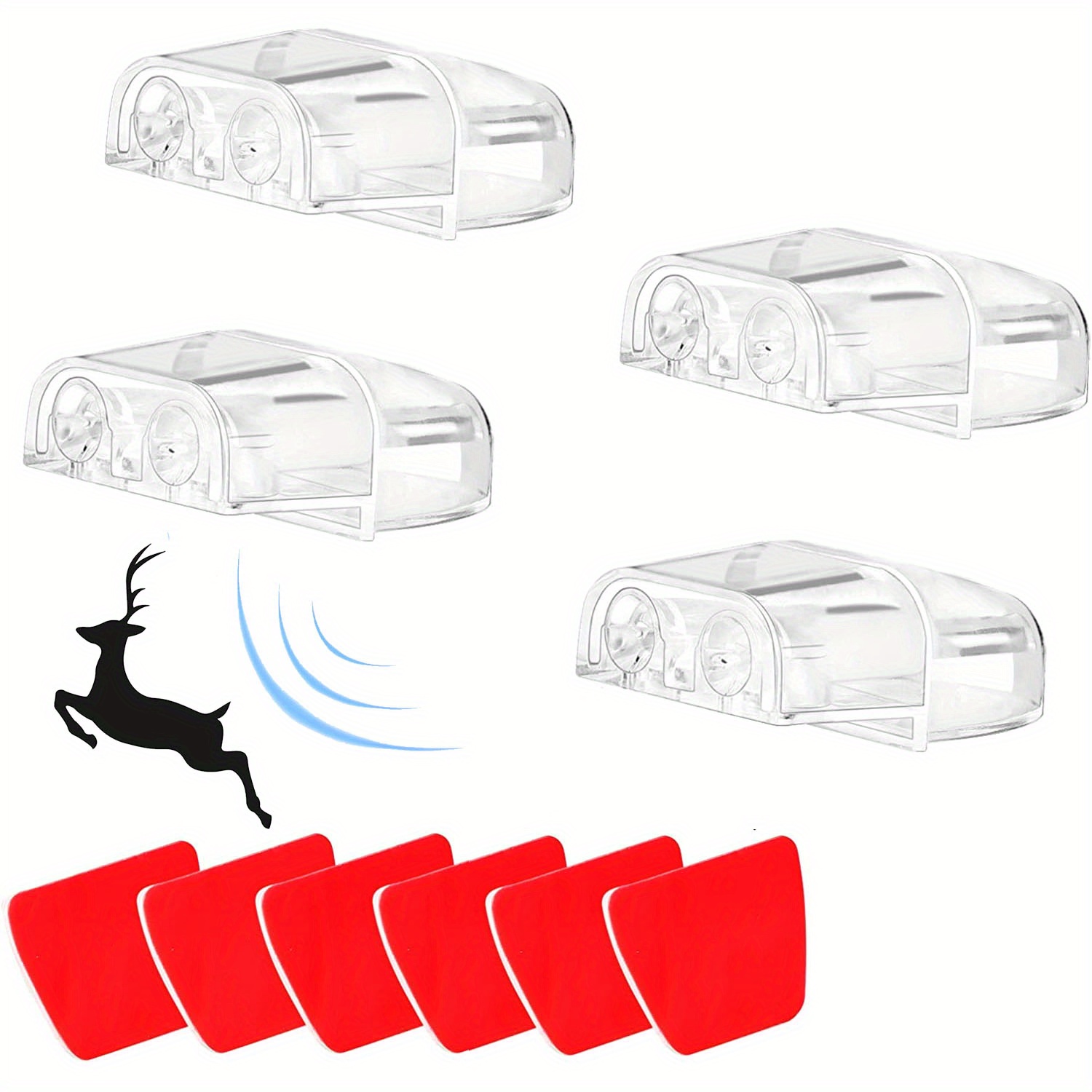 4PCS Deer Whistles for Car,Black Deer Whistles for Vehicles Protect Animal  & Avoid Collision,Animal Warning Whistle Deer Repellent Devices for Car