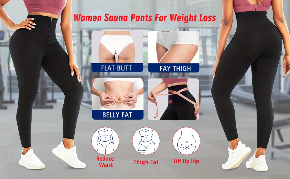 Lose Weight Look Slimmer Instantly Sauna Pants Women High - Temu