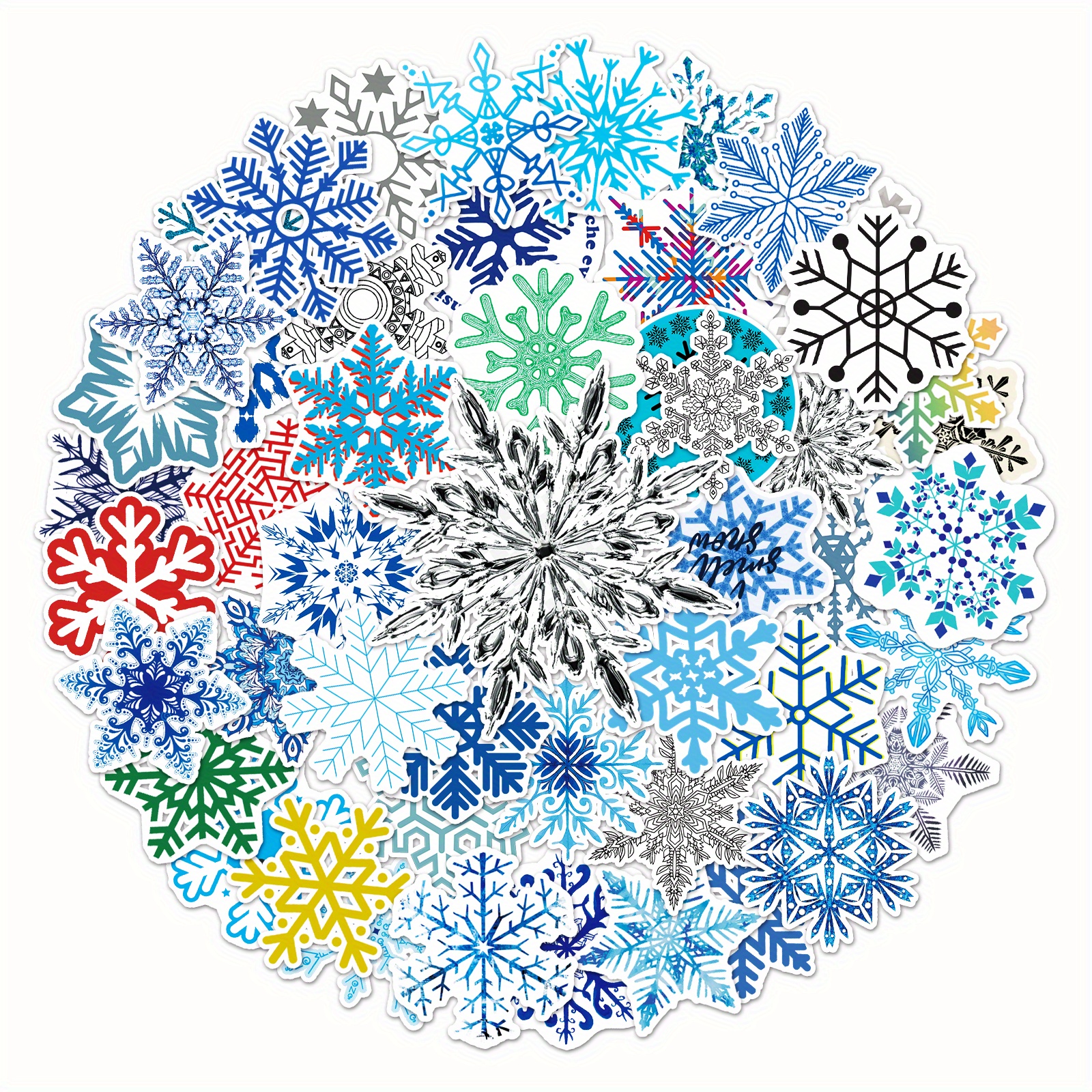 Cartoon Snowflake Stickers Perfect For Decorating - Temu