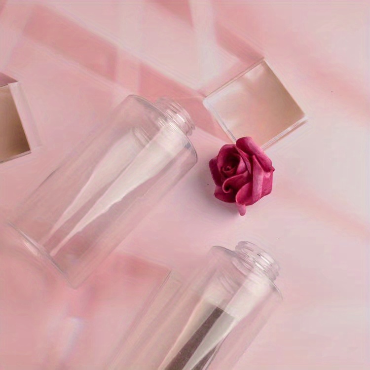 1pc Transparent Push-Down Pump Dispenser Bottle - Fragrance-Free Plastic, Ideal for Makeup & Nail Polish Remover, Skincare Solutions - Portable for Travel, Easy One-Hand Operation
