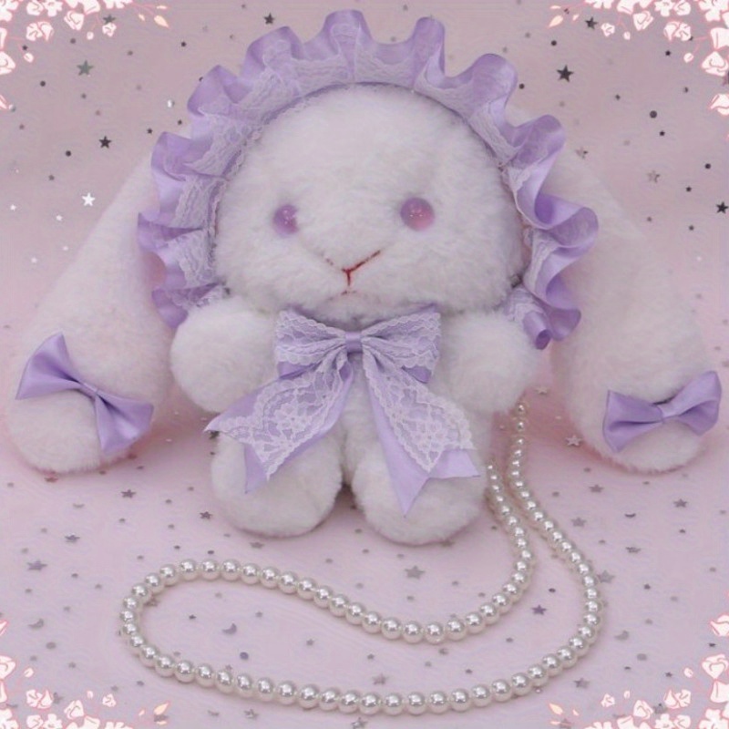 New Gothic Lolita Bag Cute Bunny Rabbit Doll Plush Japanese Bag