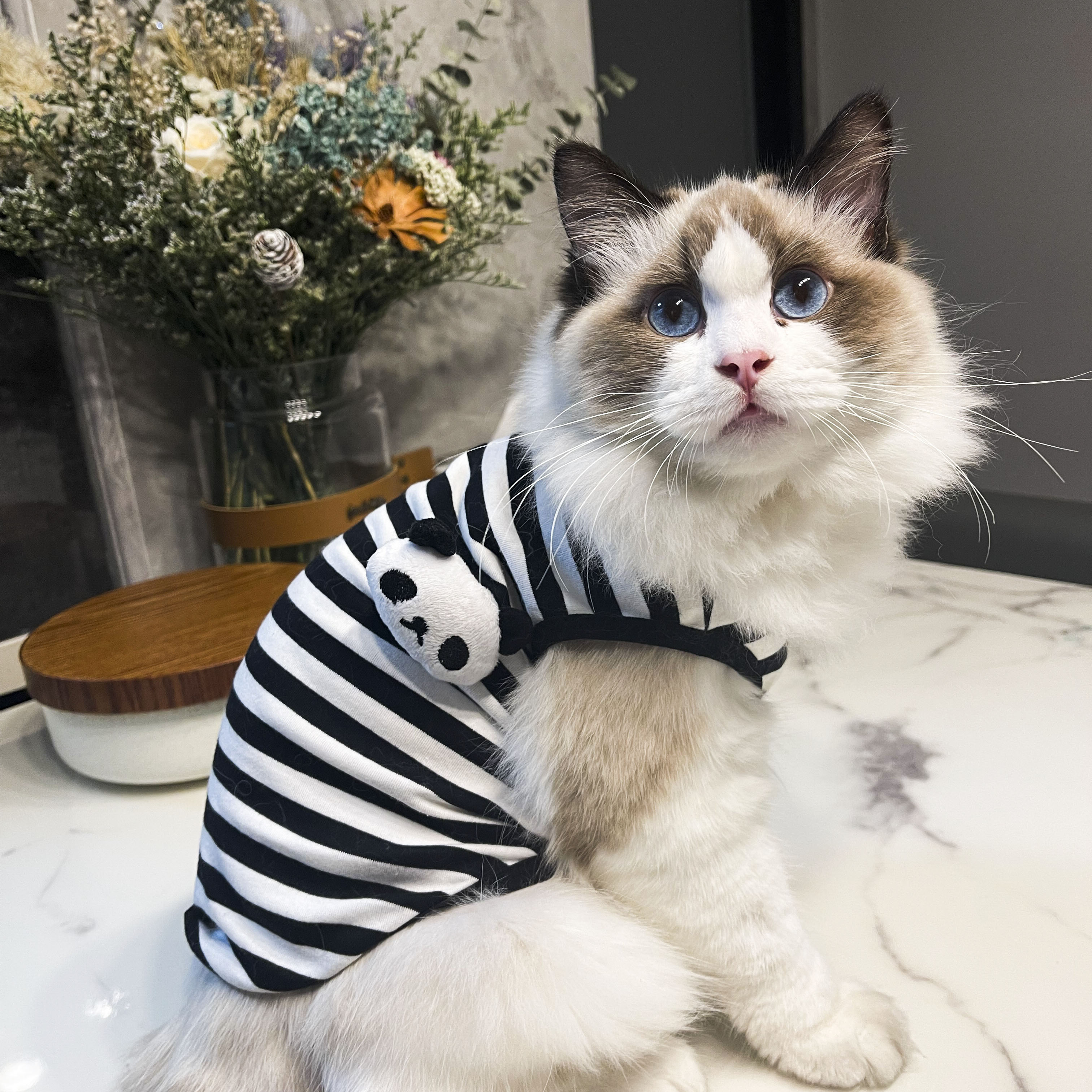 Stripe Pet Vest Breathable Summer Cotton Sleeveless Cat T-Shirt Clothes