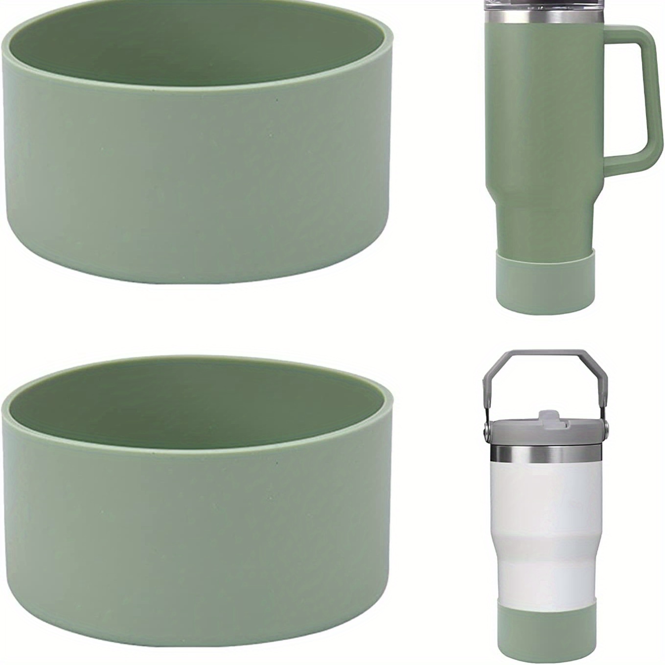 Neoprene Insulator Sleeve Compatible for Stanley 40 oz Tumbler  with Handle, Stanley Quencher H2.0 FlowState,Seafoam: Tumblers & Water  Glasses
