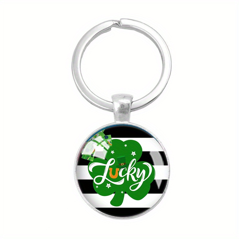 St. Patrick's Day Crystal Keychain Lucky Grass Green Irish - Temu