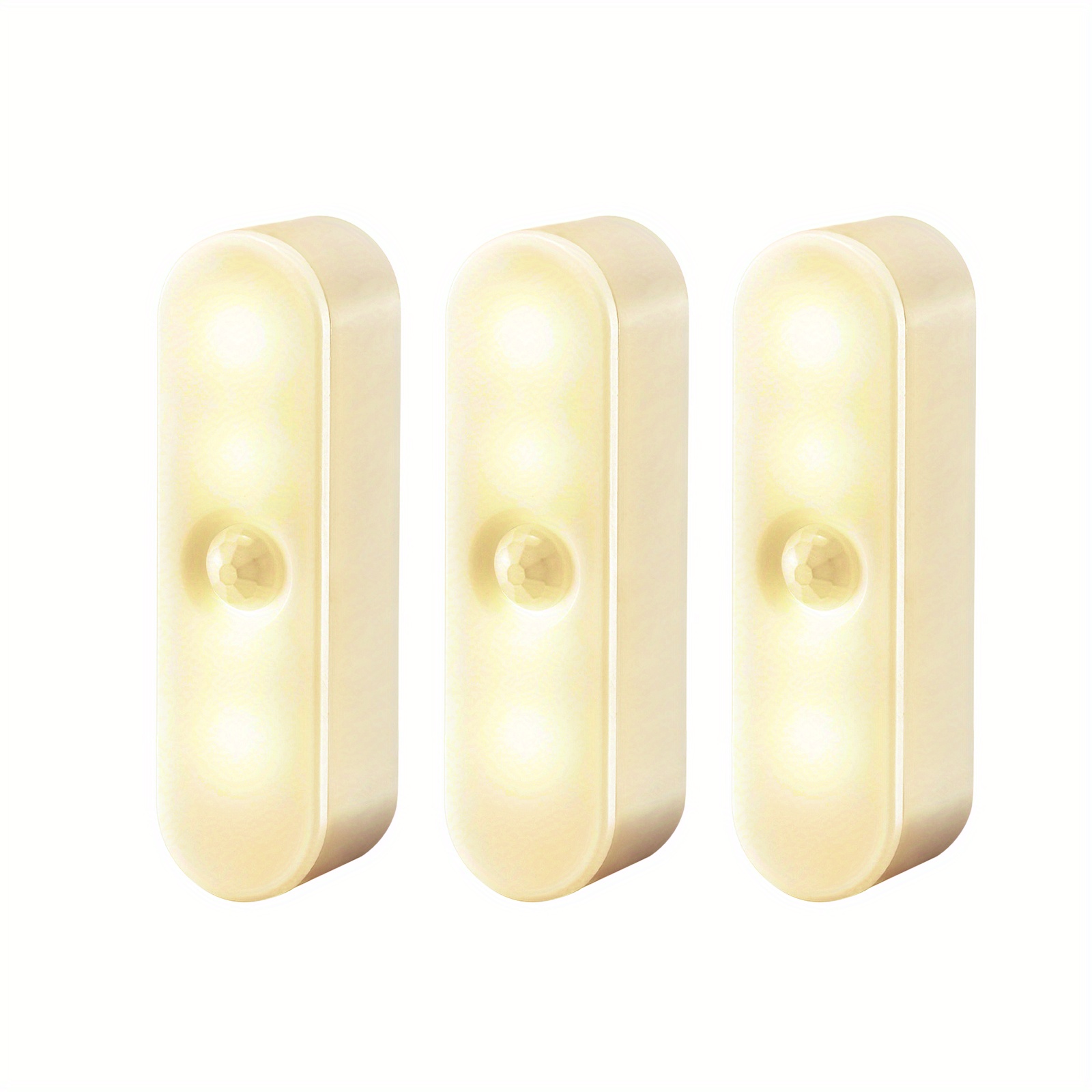 CUJMH Plug-In Night Light LED Motion Sensor Activated Bathroom Hallway Kitchen I8k9, Yellow