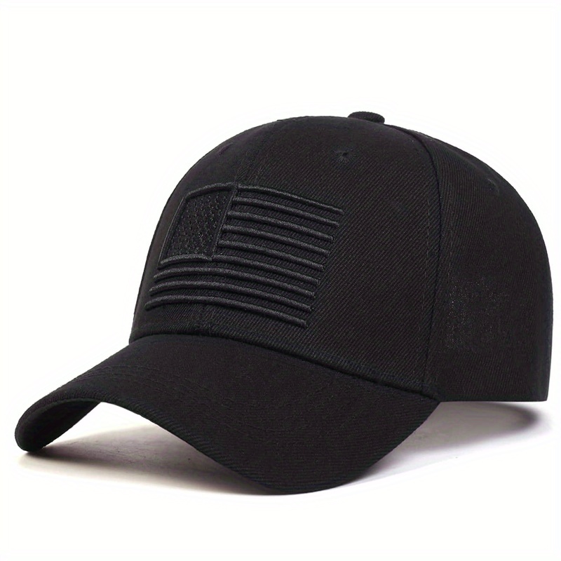 Flag Embroidery Golf Baseball Cap Solid Casual Sports Hat Adjustable Dad Hats