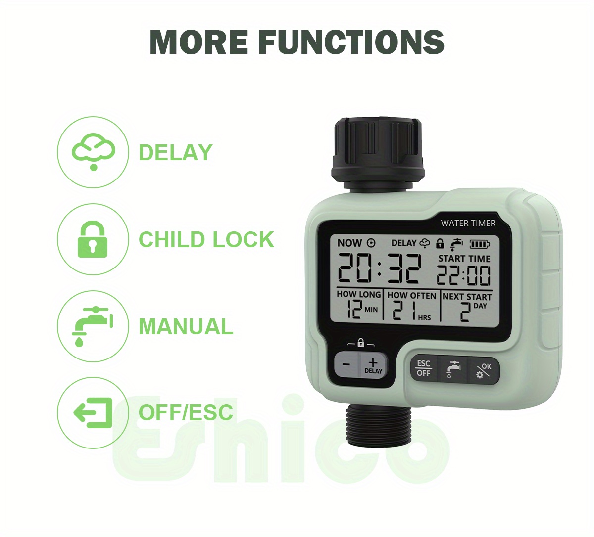 Hct322 Automatic Water Timer Garden Digital Irrigation Machine