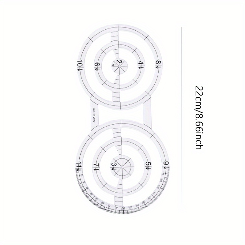 1pcs Quilting Ruler Round Acrylic Quilting Tool Diy Charting Ruler