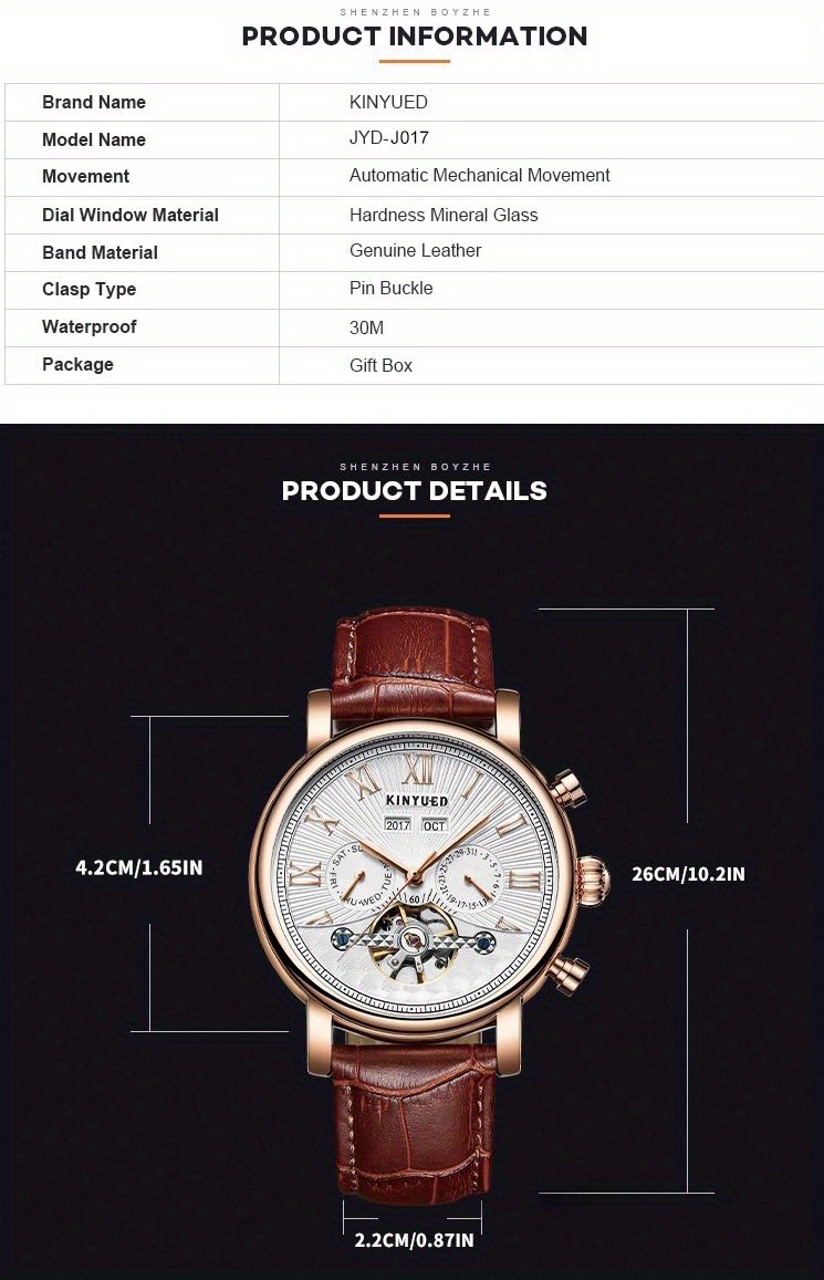 Men's Gentleman's Watch] Watch Men's Automatic Hollow Tourbillon