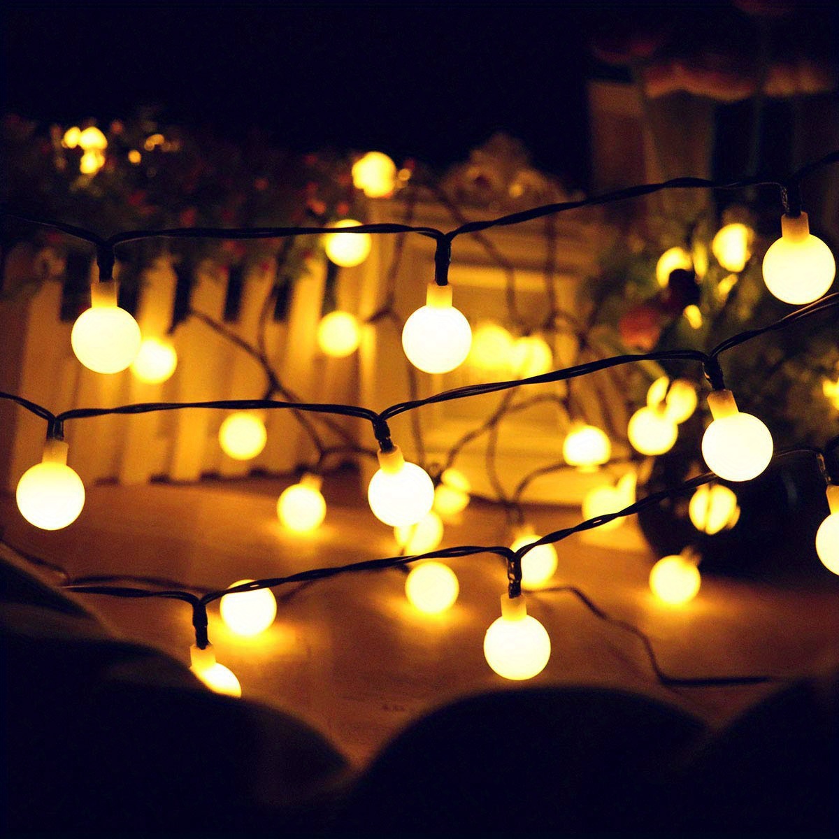 Outdoor Solar String Lights Waterproof Ball Lights Starry Temu