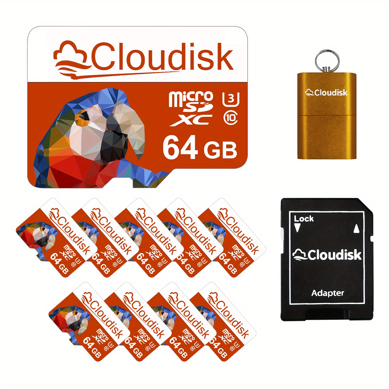 10 Pack Cloudisk Micro Sd Card 32gb 16gb 8gb 4gb 2gb 1gb Microsdhc U3 