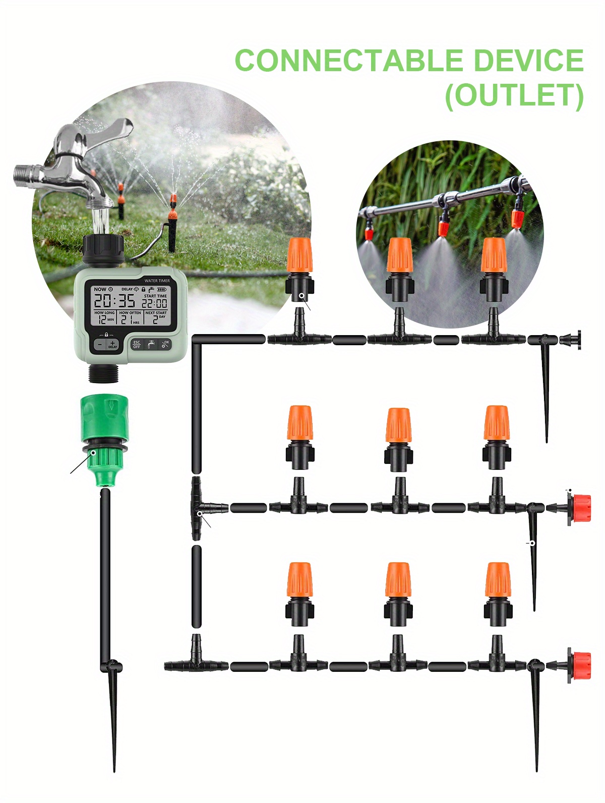 Hct 322 Automatic Water Timer Garden Digital Irrigation Temu
