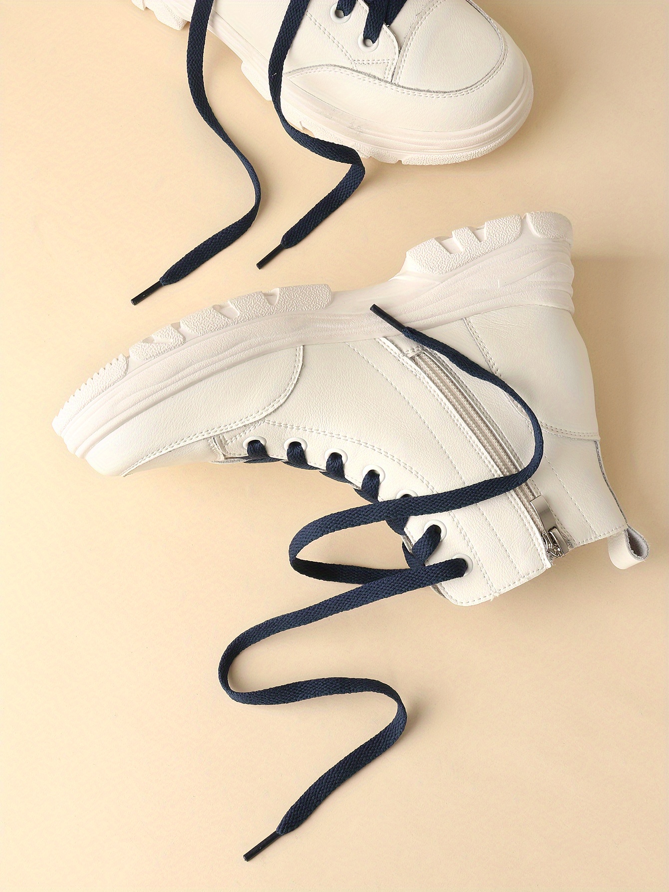 Flat Navy Blue Dark Blue Laces Sports Shoes Boots Temu Norway