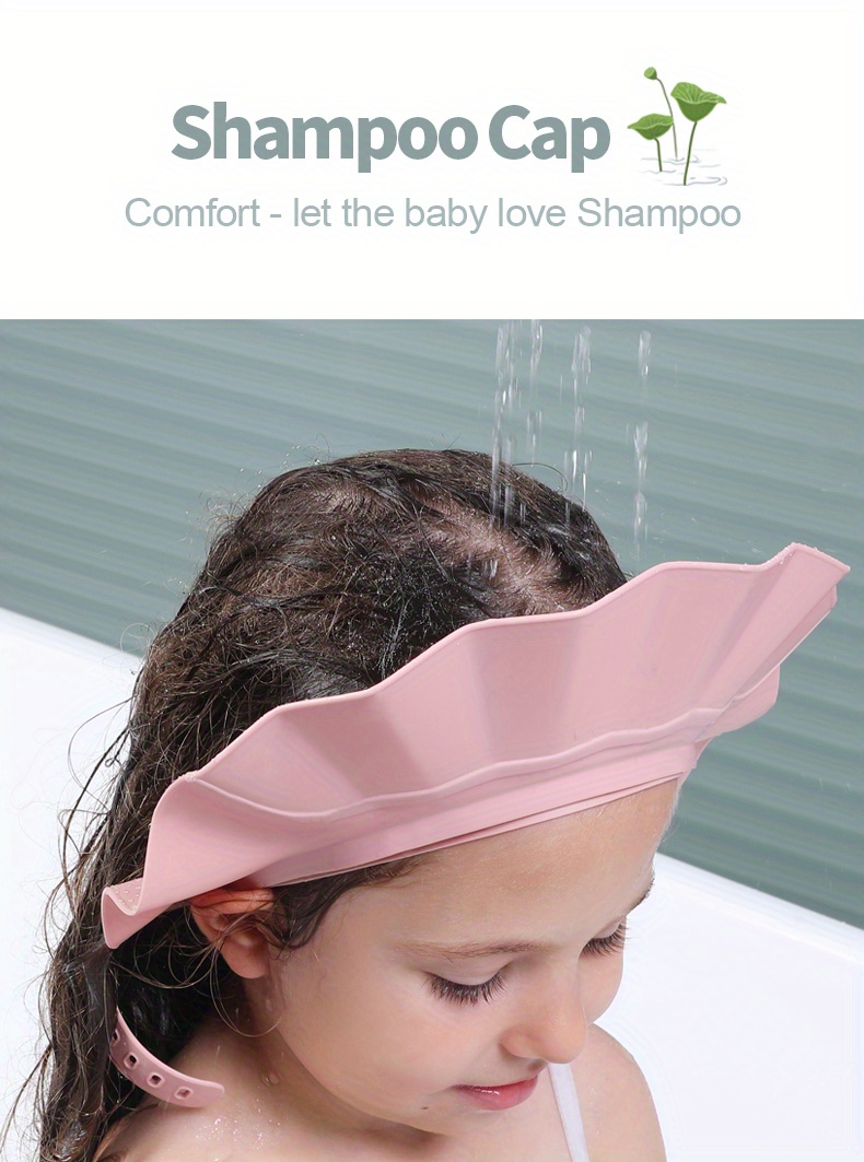 FUNUPUP Gorro de ducha de bebé para niños, gorra de champú de baño para  bebé, protector de lavado de cabello, sombrero de baño de silicona  ajustable