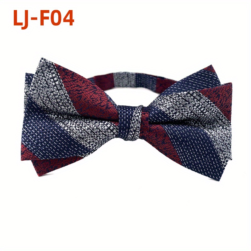 Formal Drawdown Bow Tie with Bowknot for Men
