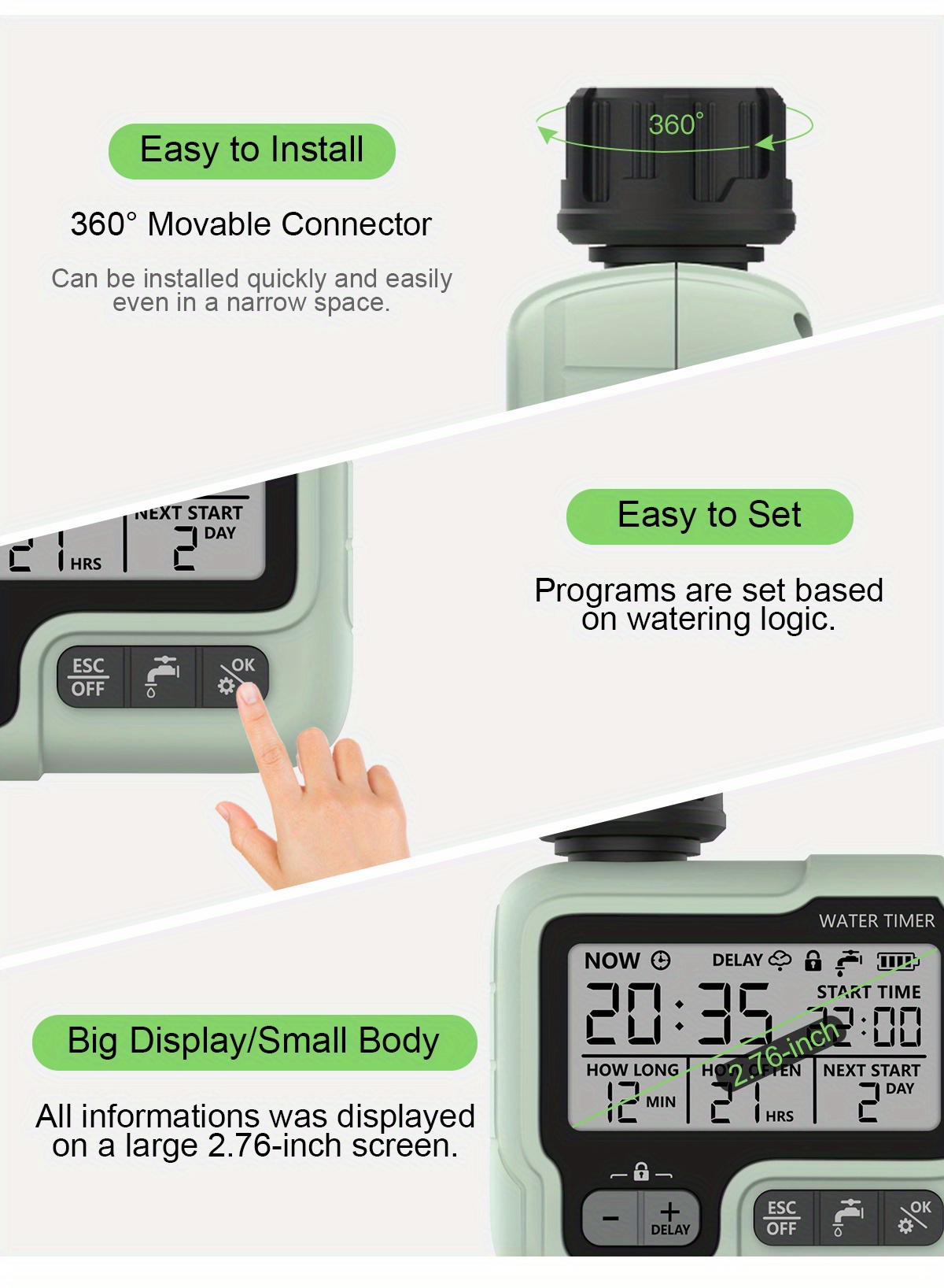 Hct 322 Automatic Water Timer Garden Digital Irrigation Temu