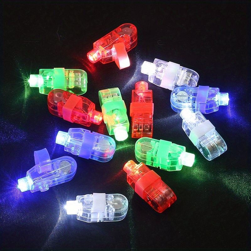 4pcs LED fluoreszierendes Fingerlicht, leuchtendes Ringlicht, Spielzeugbar,  Nachtclub, Konzert, jubelnder Blitz - Temu Luxembourg