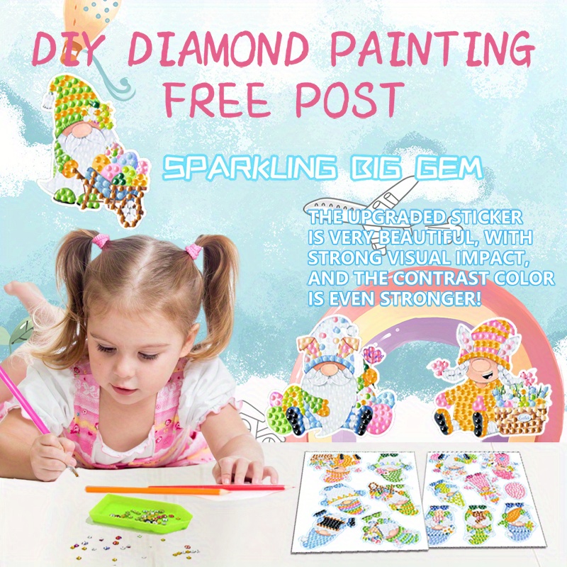 Big Gem Diamond Painting Kit Arts and Crafts for Kids Ages 8-12