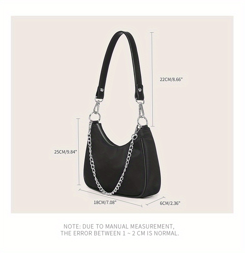 Chain Style Fashion Solid Color Single Shoulder Bag,one-size